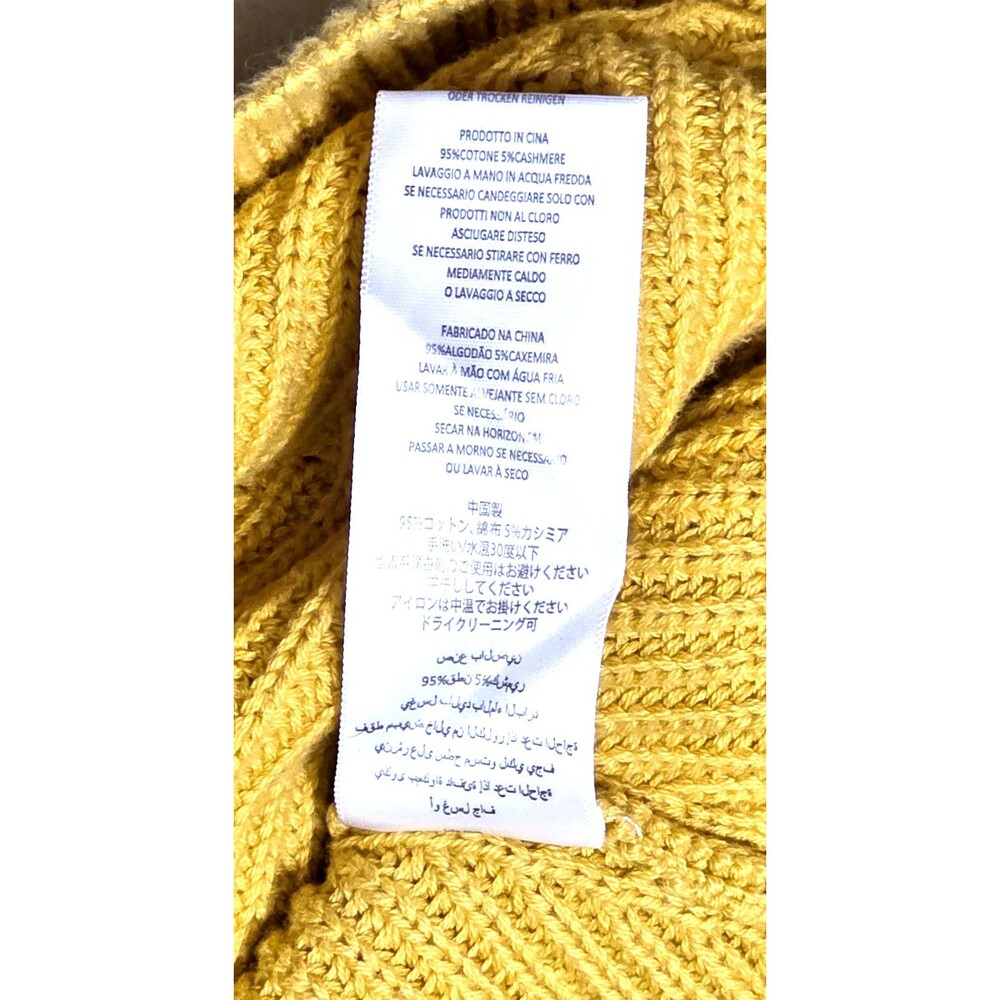 JOIE Lusela Sweater Golden Yellow Sz XS Mock Neck Knit Gold Buttons Pullover - Picture 10 of 11